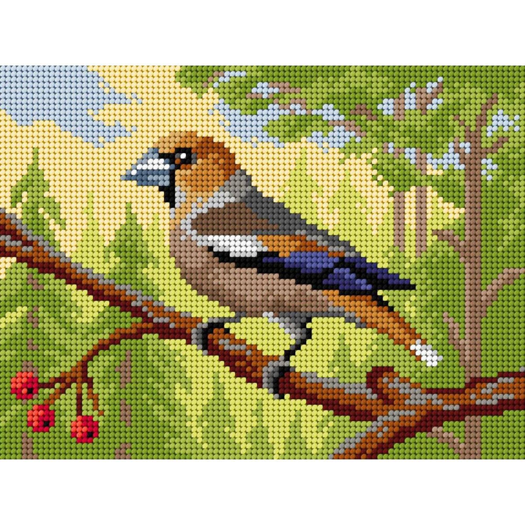 Orchidea Hawfinch Gobelin Canvas for Halfstitch without Yarn Kit
